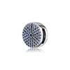 925 Silver Sparkling Dazzling Pave Blue Clip Charm Fits Reflexions bracelets