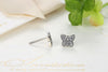 Silver Sterling Sparkling Dazzling Butterfly Earrings