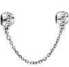 Silver Plated love pattern safety chain