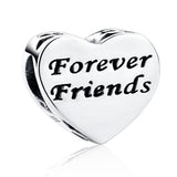 Silver Sterling BFF BEST FRIENDS FOREVER LOVE HEART Charm