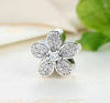 925 Silver Sterling Dazzling DAISIES Crystal Charm