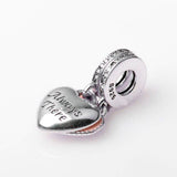 Silver Sterling Best Friends Always There Pendant Charm set