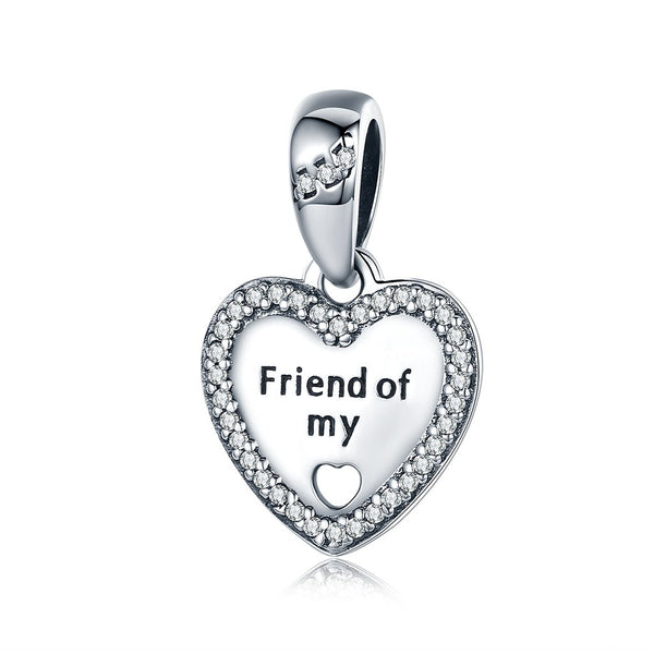 Friend of my heart hanging love Charm set of 2