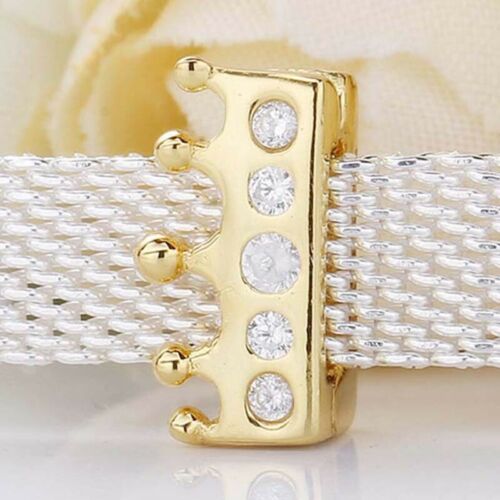 New Shine Gold Reflexions Crown Clip Charm Fits Reflexion bracelets