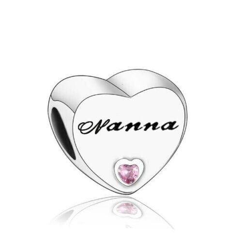 Sterling Silver Nanna Love Heart Charm