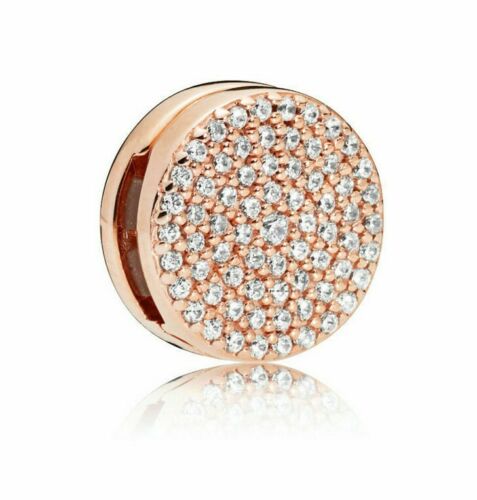 925 Silver Rose Gold Reflexions Dazzling Elegance Clip Charm Fits Reflexions bracelets