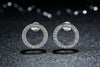 Silver Sterling Dazzling FOREVER ROUND Earrings