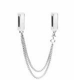 925 Silver Reflexions Floating Clip On Safety Chain Fits Reflexions bracelets