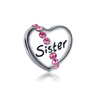 sister love charm fits pandora bangles